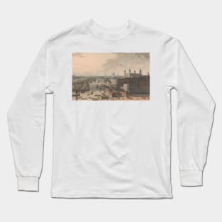 London, the Pool and the Tower (from William Daniell's Six Views of London; Thames side) by William Daniell Long Sleeve T-Shirt